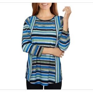 NWT Ruby Rd. Striped Blouse Size M